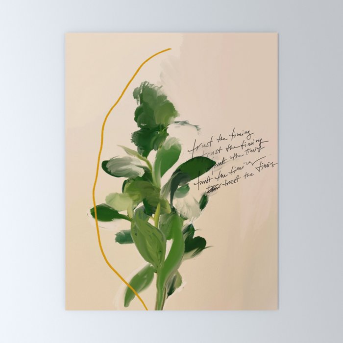 "Trust The Timing." Mini Art Print