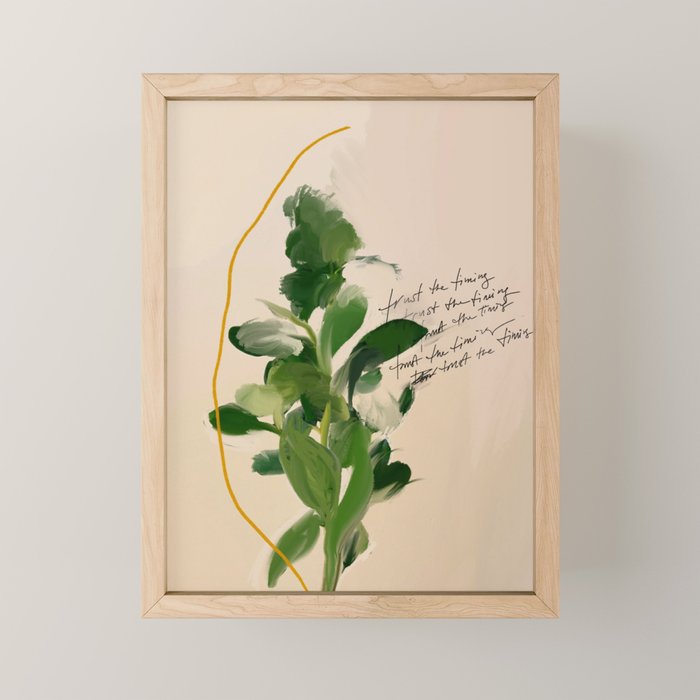 "Trust The Timing." Mini Art Print