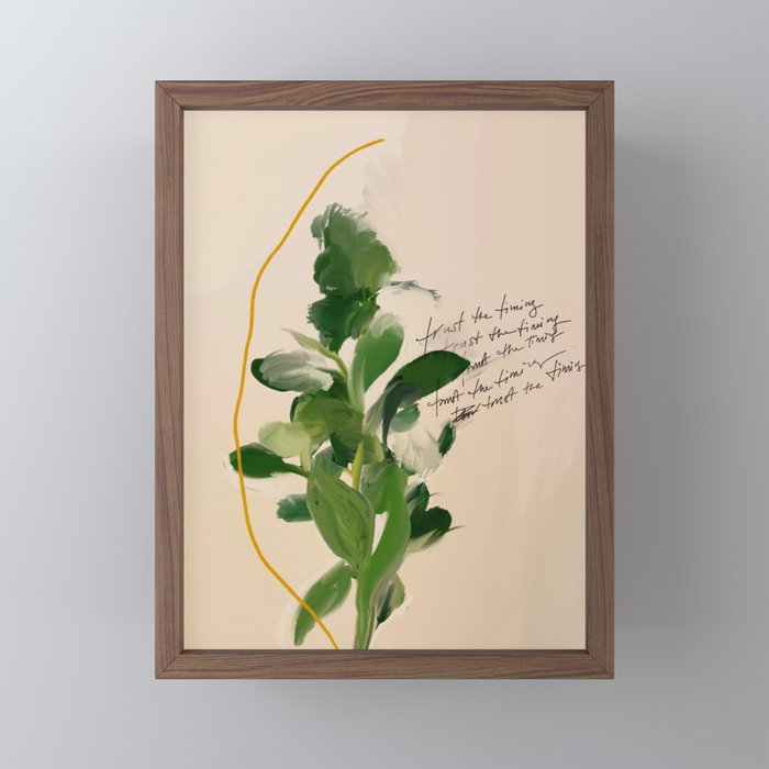 "Trust The Timing." Mini Art Print