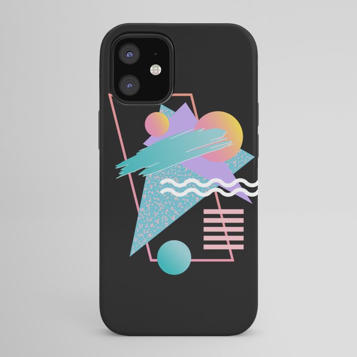 80s Retrowave Design - Memphis Pattern 135 iPhone Case