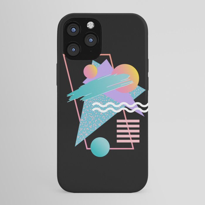 80s Retrowave Design - Memphis Pattern 135 iPhone Case