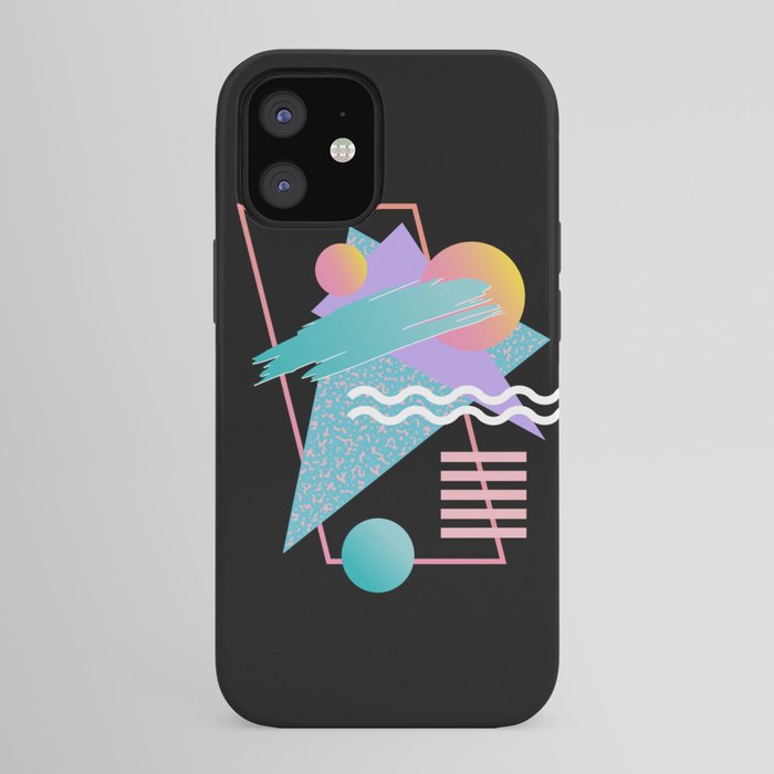 80s Retrowave Design - Memphis Pattern 135 iPhone Case