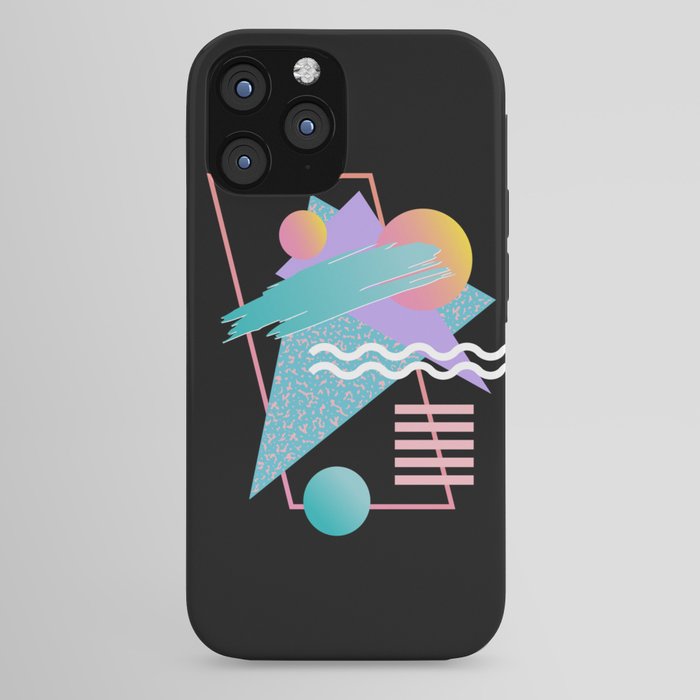 80s Retrowave Design - Memphis Pattern 135 iPhone Case