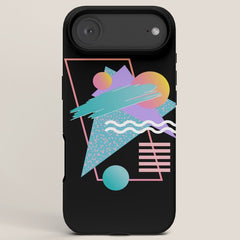 80s Retrowave Design - Memphis Pattern 135 iPhone Case