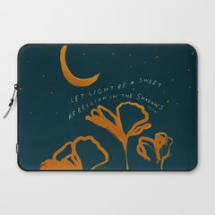 "Let Light Be A Sweet Rebellion In The Shadows" Laptop Sleeve