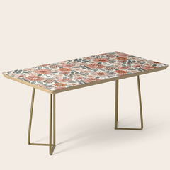 70s flowers - 70s, retro, spring, floral, florals, floral pattern, retro flowers, boho, hippie, earthy, muted Coffee Table