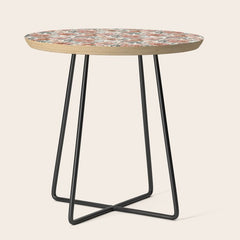 70s flowers - 70s, retro, spring, floral, florals, floral pattern, retro flowers, boho, hippie, earthy, muted Side Table