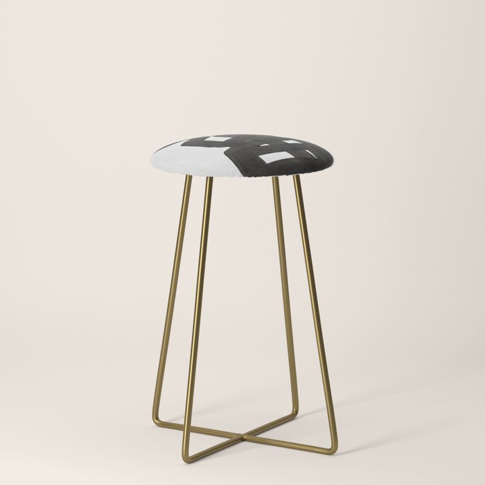 Boulder' Mid Century Modern Fun Abstract Shapes  Stool