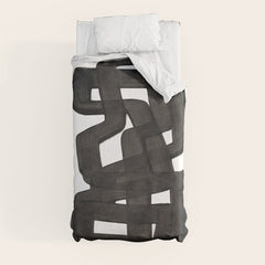Boulder' Mid Century Modern Fun Abstract Shapes  Duvet Cover