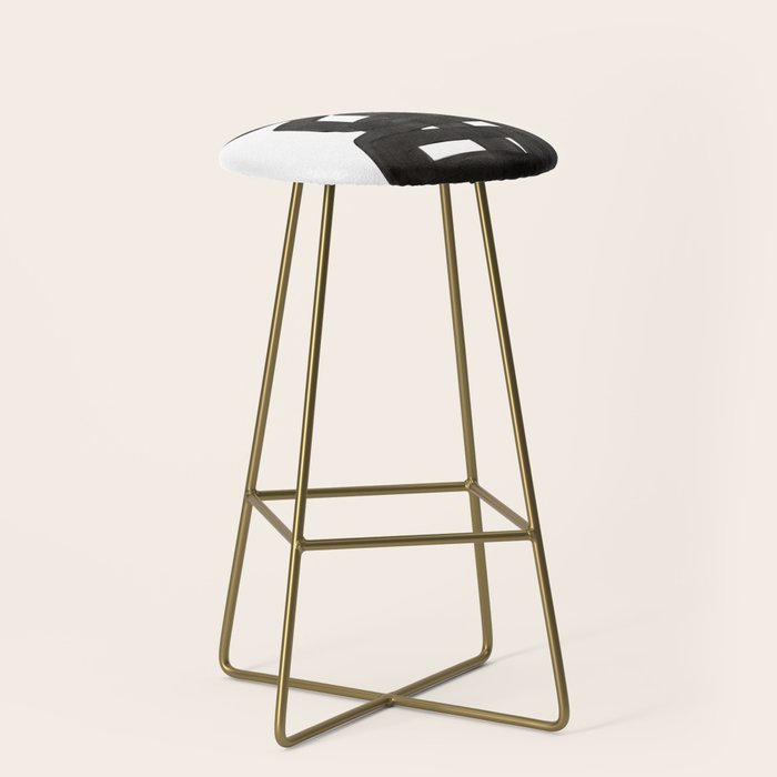Boulder' Mid Century Modern Fun Abstract Shapes  Stool