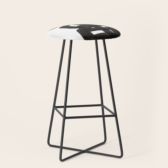 Boulder' Mid Century Modern Fun Abstract Shapes  Stool