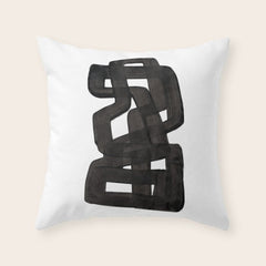 Boulder' Mid Century Modern Fun Abstract Shapes  Throw Pillow