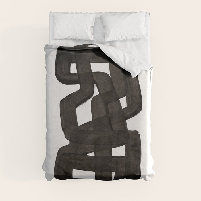 Boulder' Mid Century Modern Fun Abstract Shapes  Duvet Cover