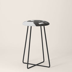 Boulder' Mid Century Modern Fun Abstract Shapes  Stool