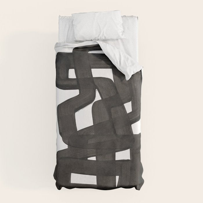 Boulder' Mid Century Modern Fun Abstract Shapes  Duvet Cover