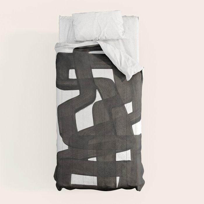 Boulder' Mid Century Modern Fun Abstract Shapes  Comforter