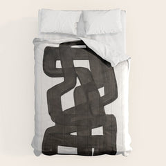 Boulder' Mid Century Modern Fun Abstract Shapes  Comforter
