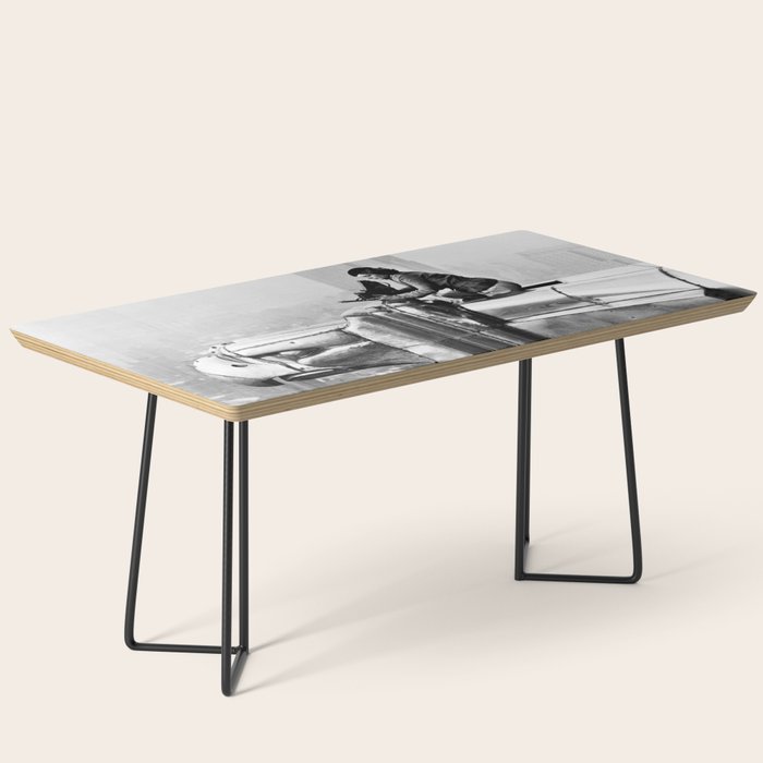 1930 Margaret Bourke-White atop of the world New York City skyline black and white photograph Coffee Table