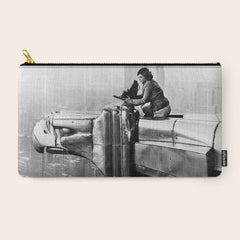 1930 Margaret Bourke-White atop of the world New York City skyline black and white photograph Carry All Pouch