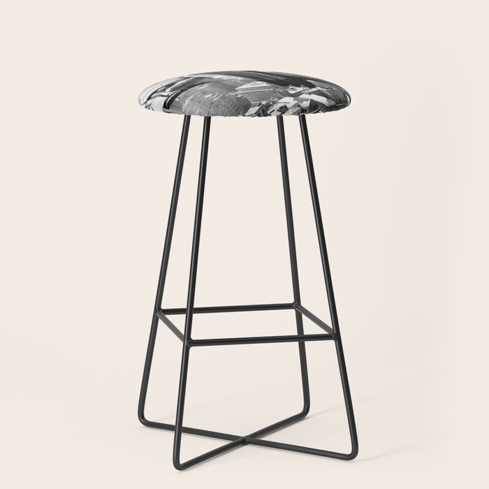 1930 Margaret Bourke-White atop of the world New York City skyline black and white photograph Stool