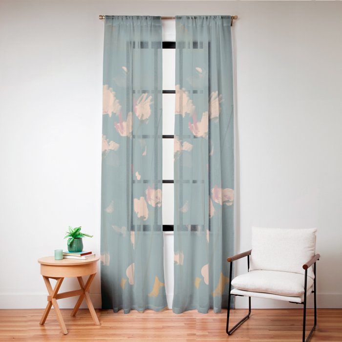 A Field Of Flowers Bloom Window Curtain