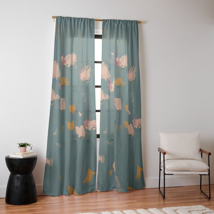 A Field Of Flowers Bloom Window Curtain
