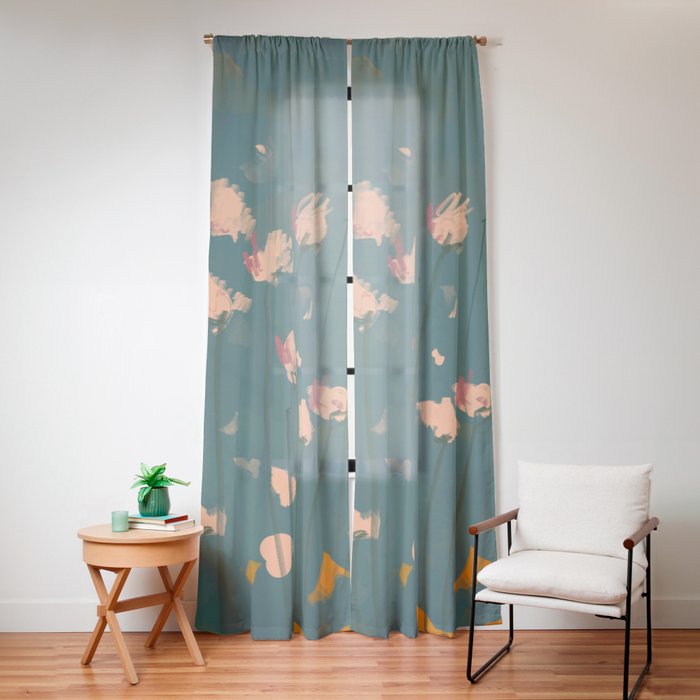 A Field Of Flowers Bloom Window Curtain