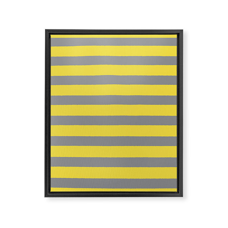 2021 Pantone Stripes Framed Canvas Print