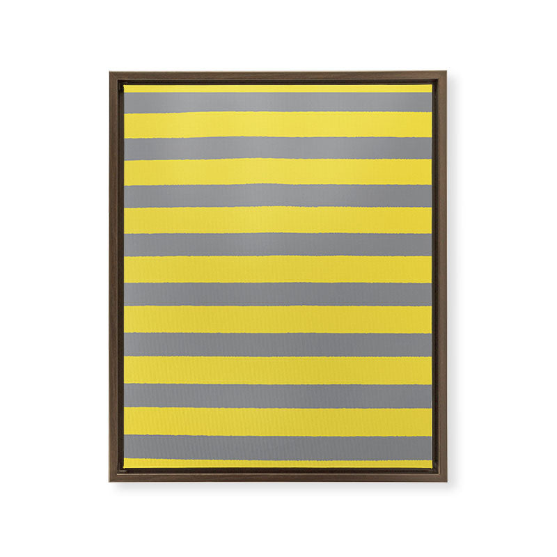 2021 Pantone Stripes Framed Canvas Print