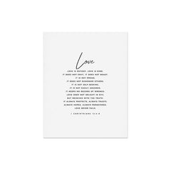 1 Corinthians 13 Love Is Patient Love Is Kind Love Never Fails Bible Verse Print Scripture Christian Art Print