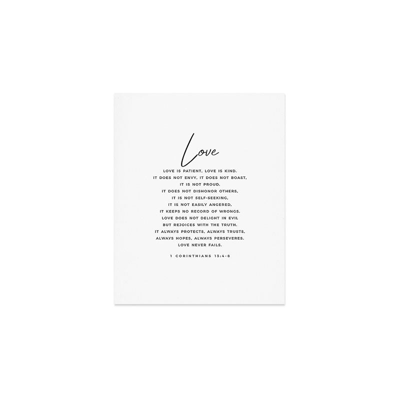 1 Corinthians 13 Love Is Patient Love Is Kind Love Never Fails Bible Verse Print Scripture Christian Art Print