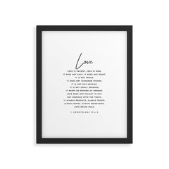 1 Corinthians 13 Love Is Patient Love Is Kind Love Never Fails Bible Verse Print Scripture Christian Framed Art Print