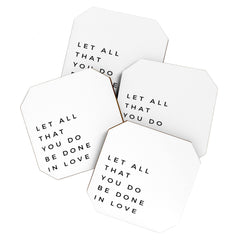 1 Corinthians 16:14 Let All That You Do Be Done In Love Bible Verse Wall Art Scripture Christian Coaster
