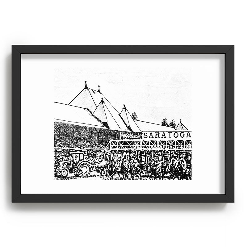 "The Starting Gate" Saratoga Springs Race Course Track Framed Art Print