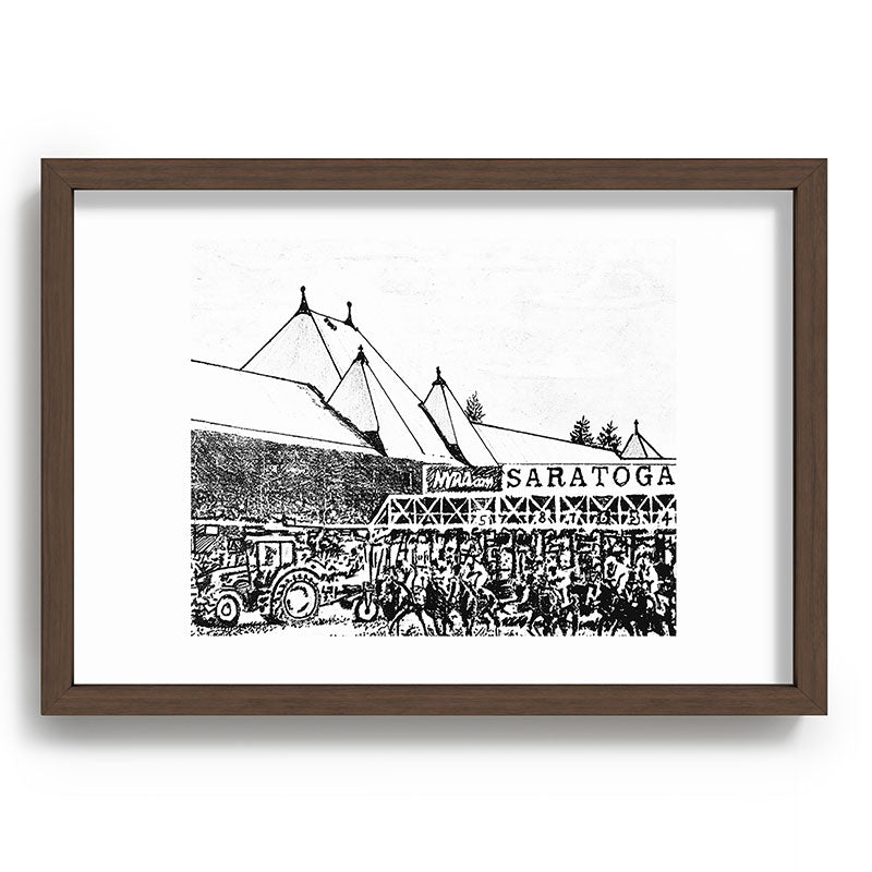 "The Starting Gate" Saratoga Springs Race Course Track Framed Art Print