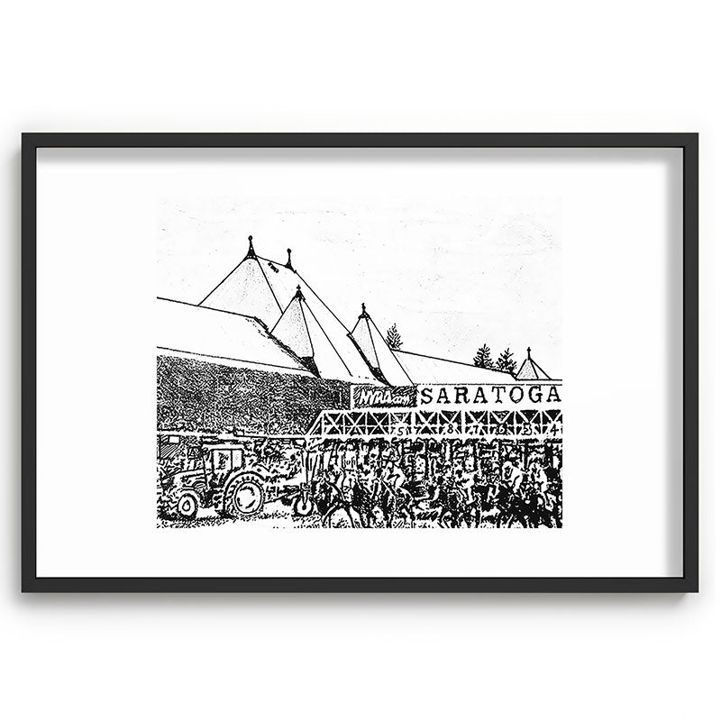 "The Starting Gate" Saratoga Springs Race Course Track Framed Art Print