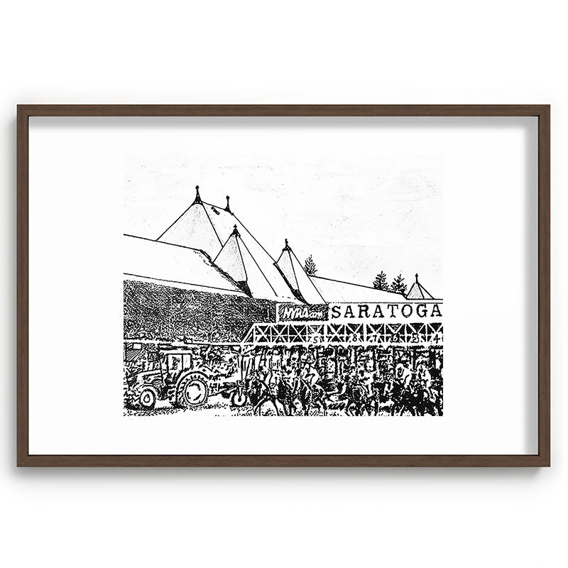 "The Starting Gate" Saratoga Springs Race Course Track Framed Art Print