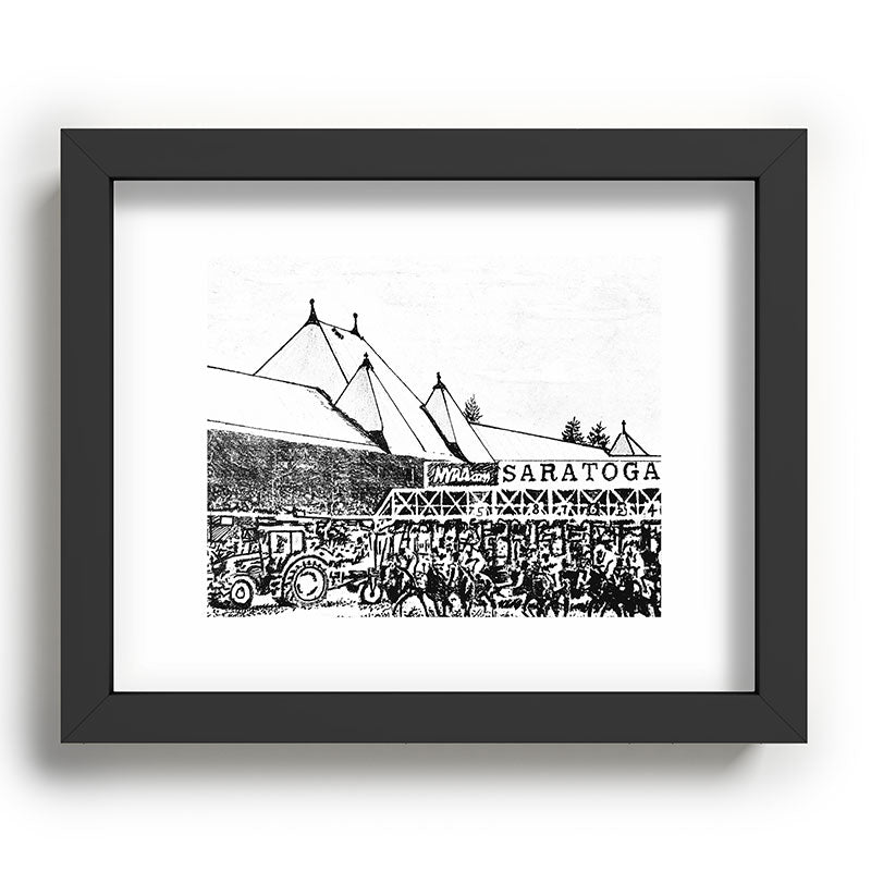 "The Starting Gate" Saratoga Springs Race Course Track Framed Art Print
