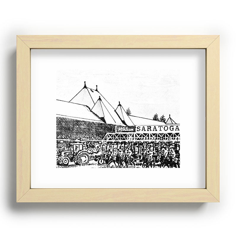 "The Starting Gate" Saratoga Springs Race Course Track Framed Art Print