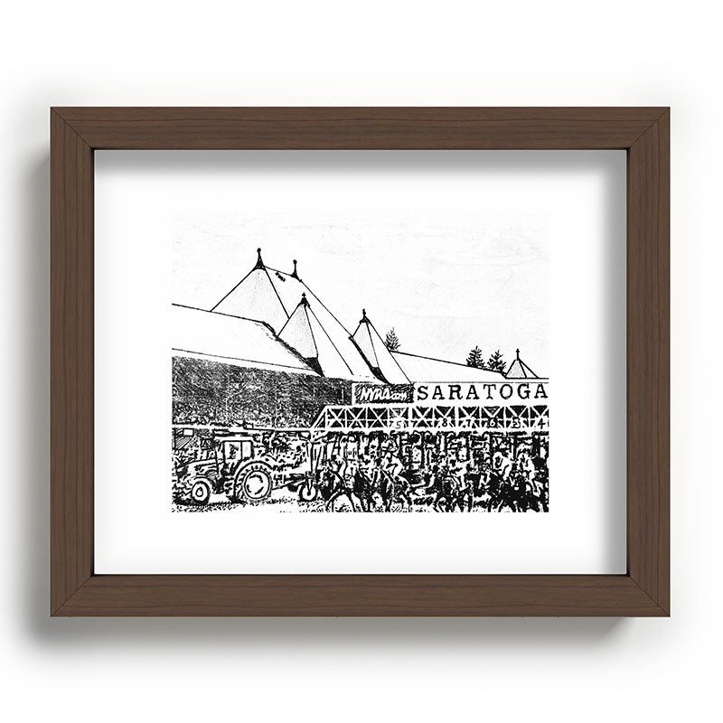"The Starting Gate" Saratoga Springs Race Course Track Framed Art Print