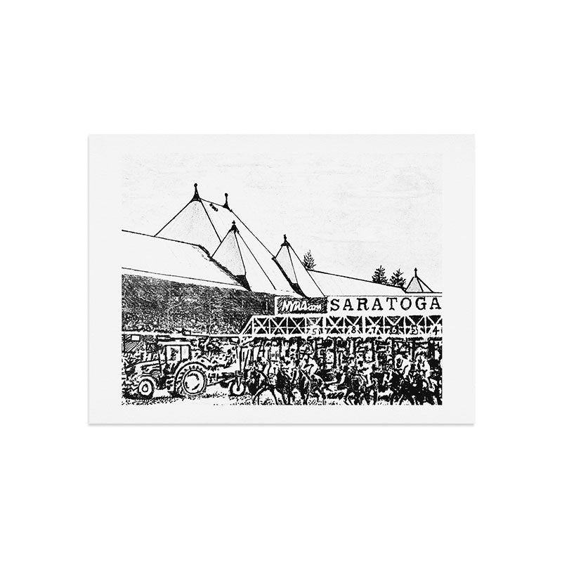 "The Starting Gate" Saratoga Springs Race Course Track Art Print