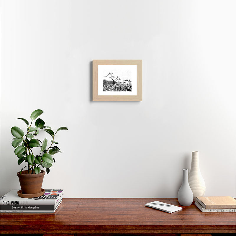 "The Starting Gate" Saratoga Springs Race Course Track Framed Art Print