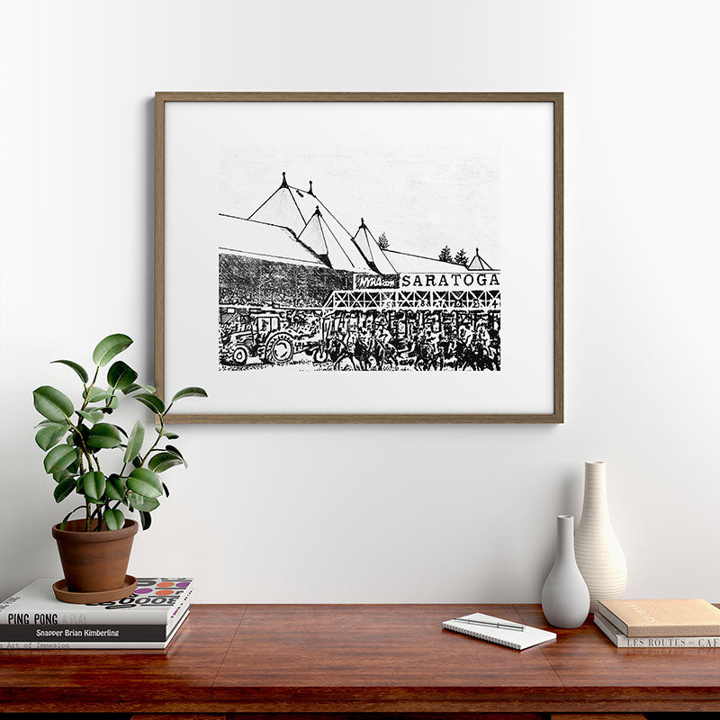 "The Starting Gate" Saratoga Springs Race Course Track Framed Art Print