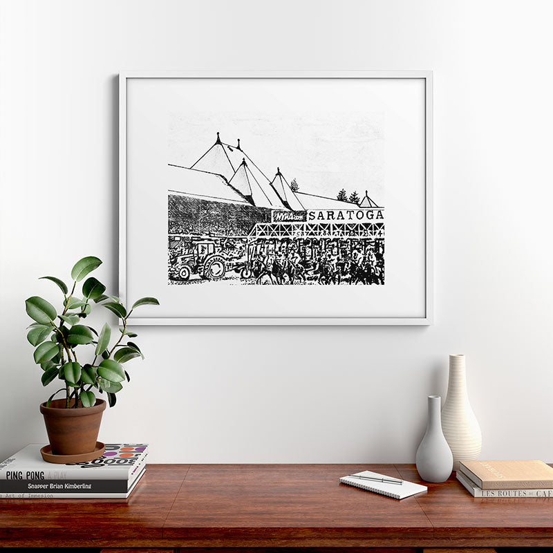 "The Starting Gate" Saratoga Springs Race Course Track Framed Art Print