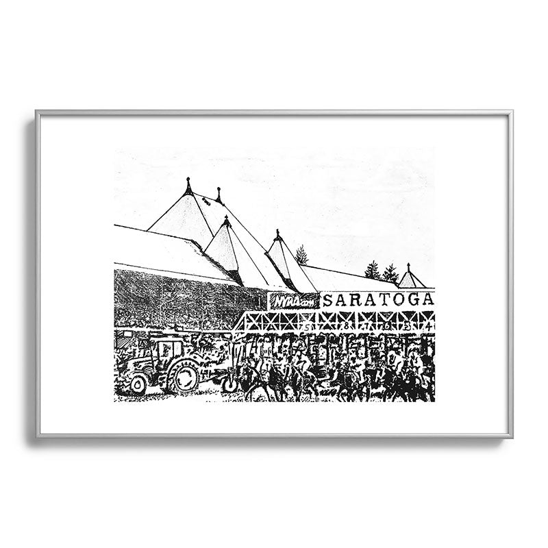 "The Starting Gate" Saratoga Springs Race Course Track Framed Art Print
