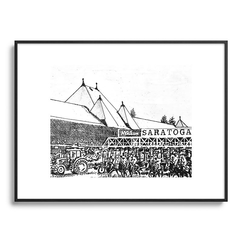 "The Starting Gate" Saratoga Springs Race Course Track Framed Art Print