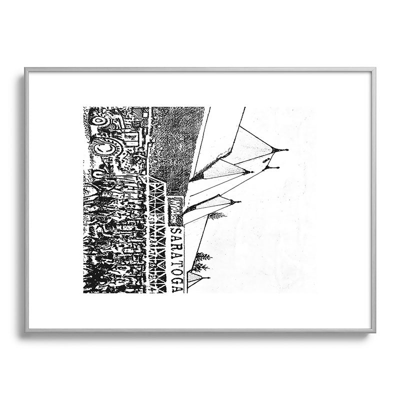 "The Starting Gate" Saratoga Springs Race Course Track Framed Art Print