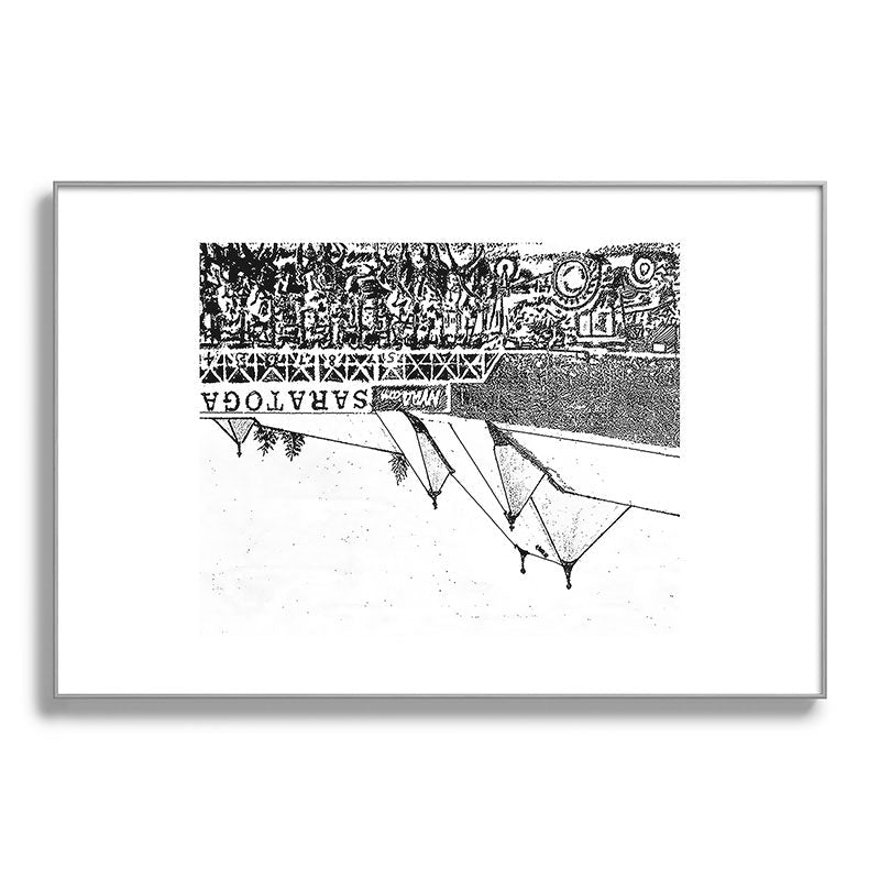 "The Starting Gate" Saratoga Springs Race Course Track Framed Art Print