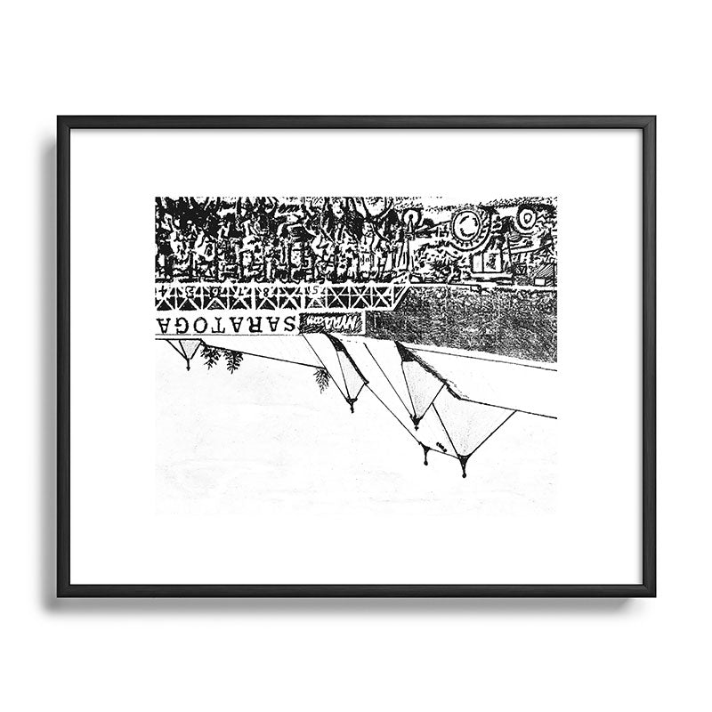 "The Starting Gate" Saratoga Springs Race Course Track Framed Art Print
