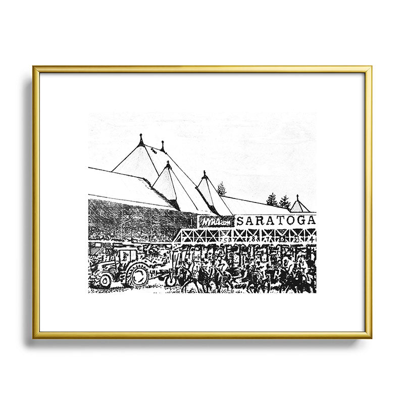 "The Starting Gate" Saratoga Springs Race Course Track Framed Art Print